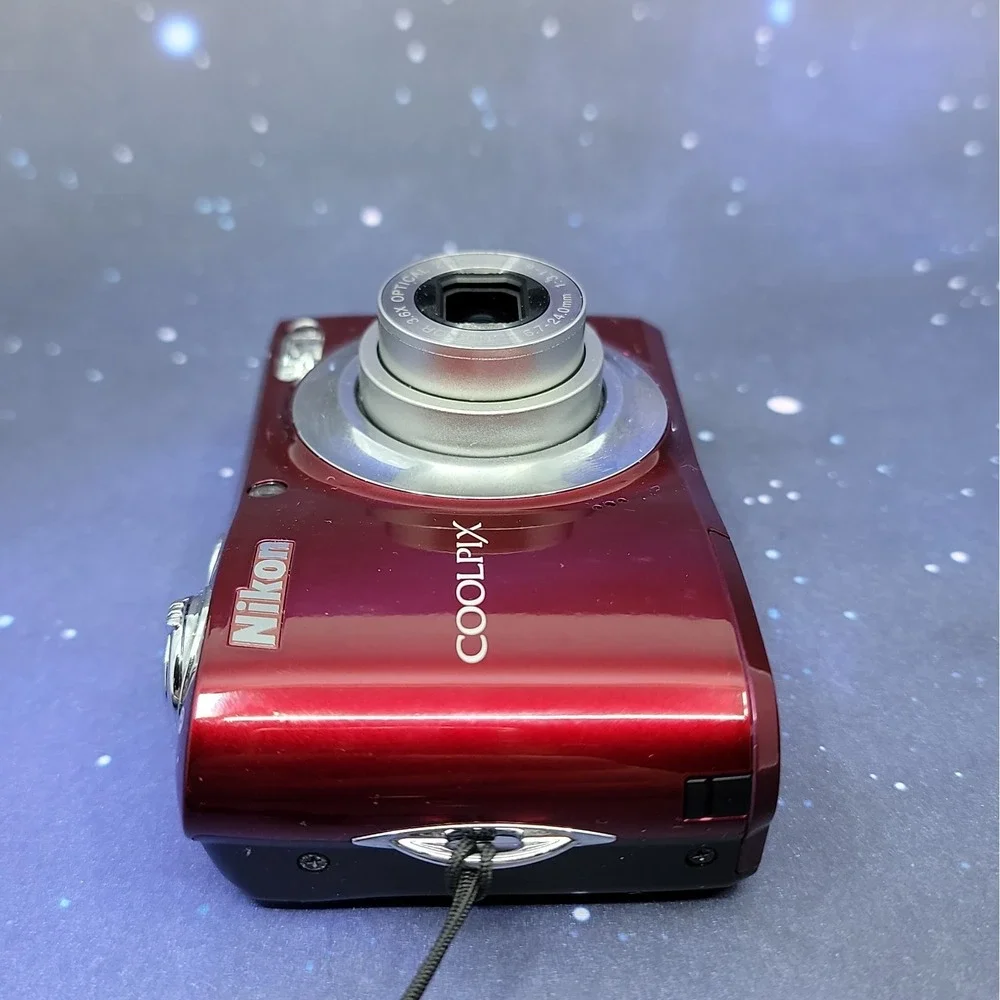 Nikon Coolpix L24 Digital Compact Camera 14 MP - Red Tested Working